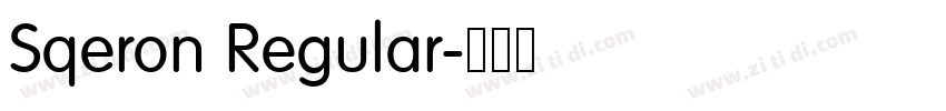 Sqeron Regular字体转换 Sqeron Regular字体转换